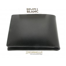 MONTBLANC Meisterstuck portafoglio + 11 carte credito pelle nera referenza 7162